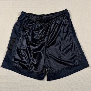 And1 Shorts Mens XL Black Basketball Athletic Sport Gym Drawstring Pockets Shiny